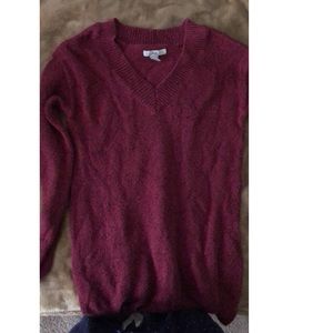 Maroon V Neck Sweater